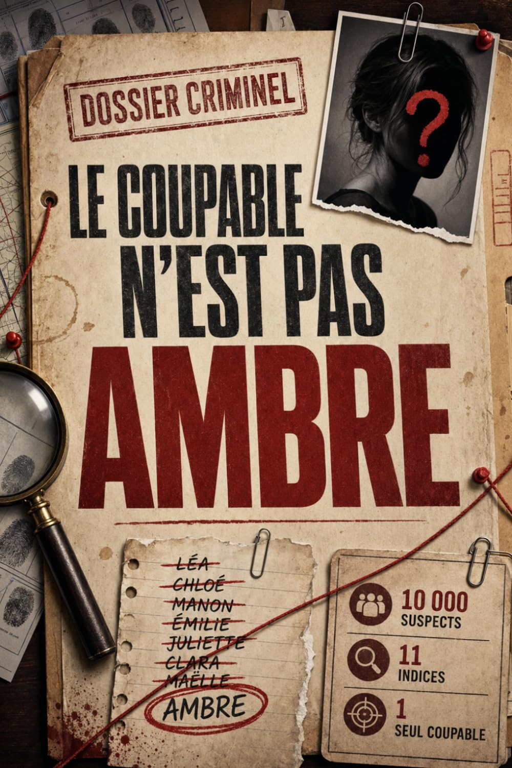LE COUPABLE N'EST PAS Ambre: Un défi d’enquête et de déduction avec 10 000 suspects, 11 indices et un seul véritable tueur