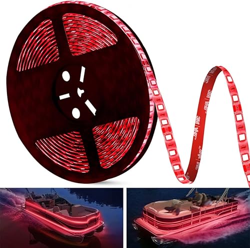 Miniatura 10 de Luces LED de barco de 25 pies, tira de luces LED de pontón marino impermeable, luz interior de cubierta de barco, accesorios de barco, luces debajo