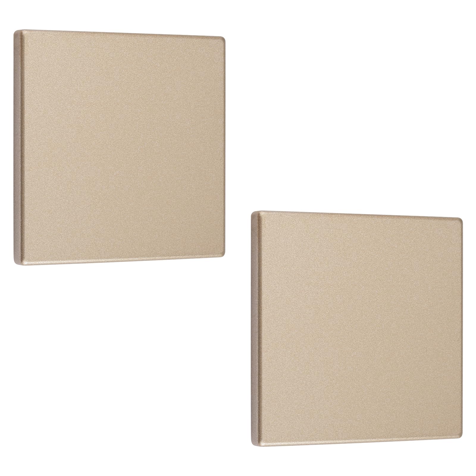 UFURMATE Blank Cover Wall Plate, 2PCS 4.72" x 4.72" Plastic Screwless Double Blank Wall Plate Two Gang Blank Device Outlet Cover Electrical Covers for Unused Outlets or Switches (Gold)