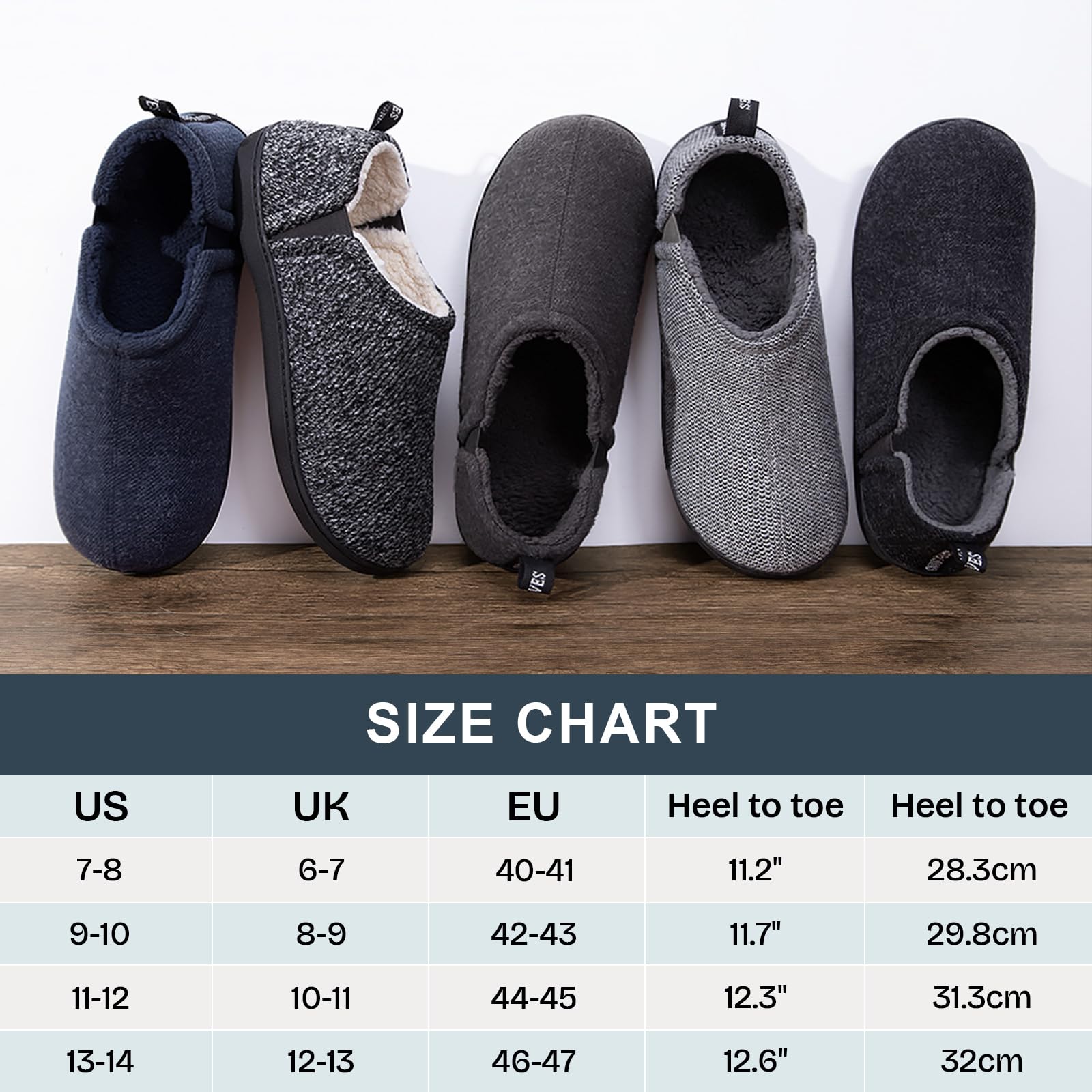 Snug Leaves Pantuflas hombre lana sintética, cómodas y cálidas para el invierno