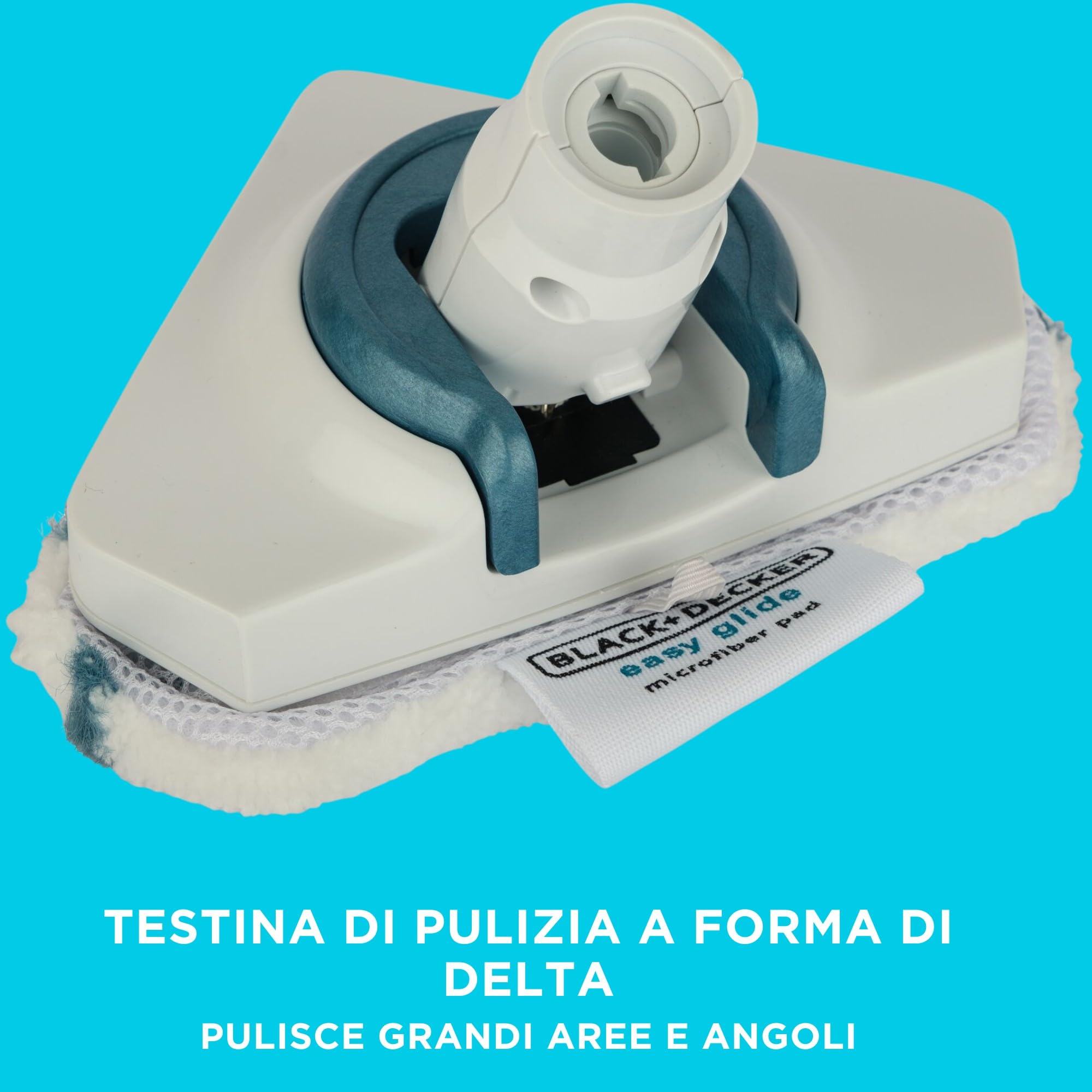 BLACK+DECKER Pulitore per superfici con testa a delta per scopa a vapore con 2 panni in microfibra, FSMHDA-XJ