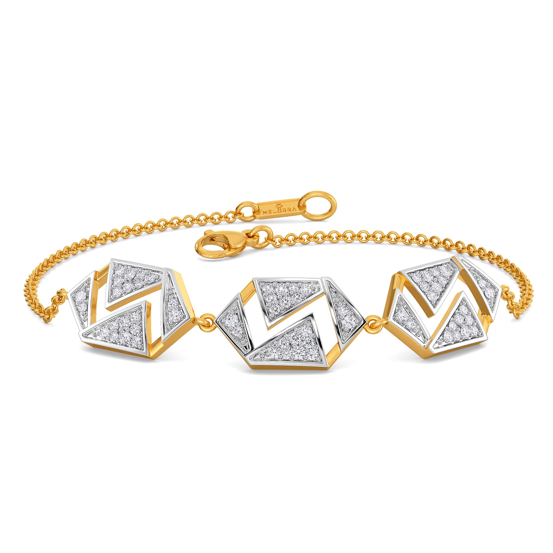 MELORRA 18 KT Vibe Authority Diamond Bracelet Yellow Gold