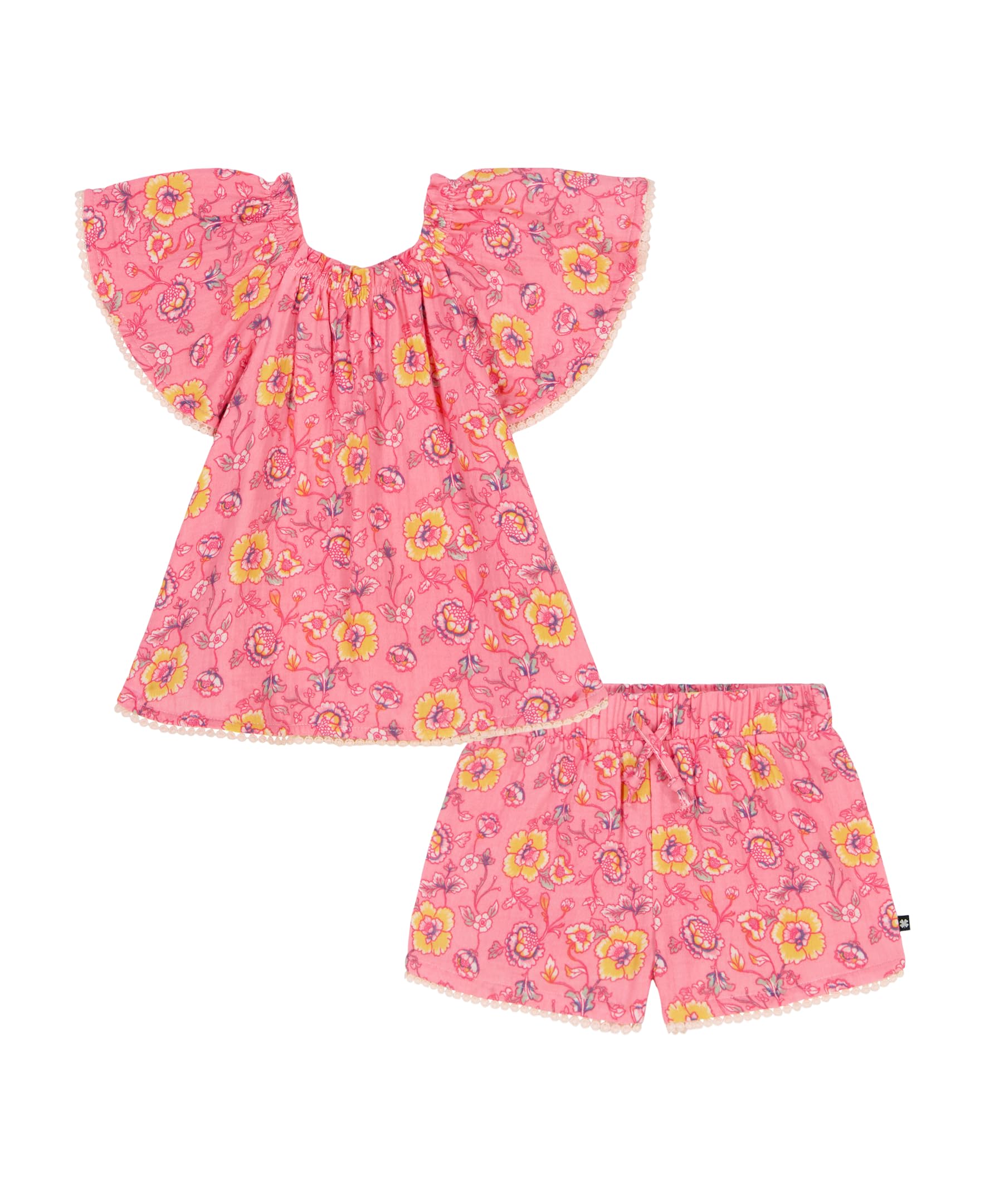 Conjunto corto para niñas Lucky Brand ropa de dos piezas transpirable 2