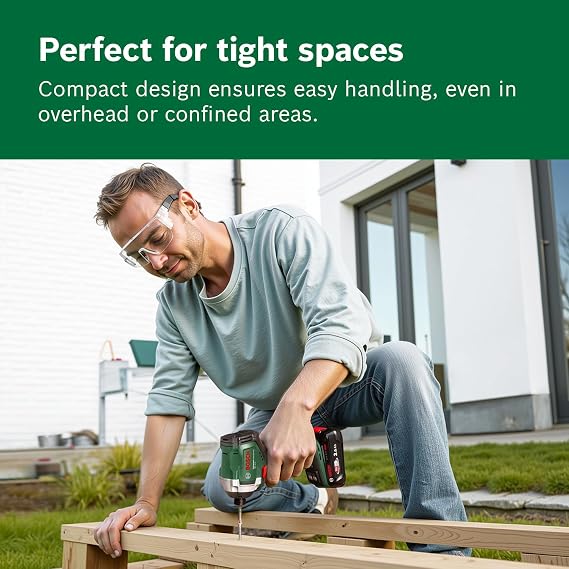 Bosch 18V System Cordless Impact Driver UniversalImpactDrive 18V-210 (Powerful, Compact Impact Driver for Woodworking)