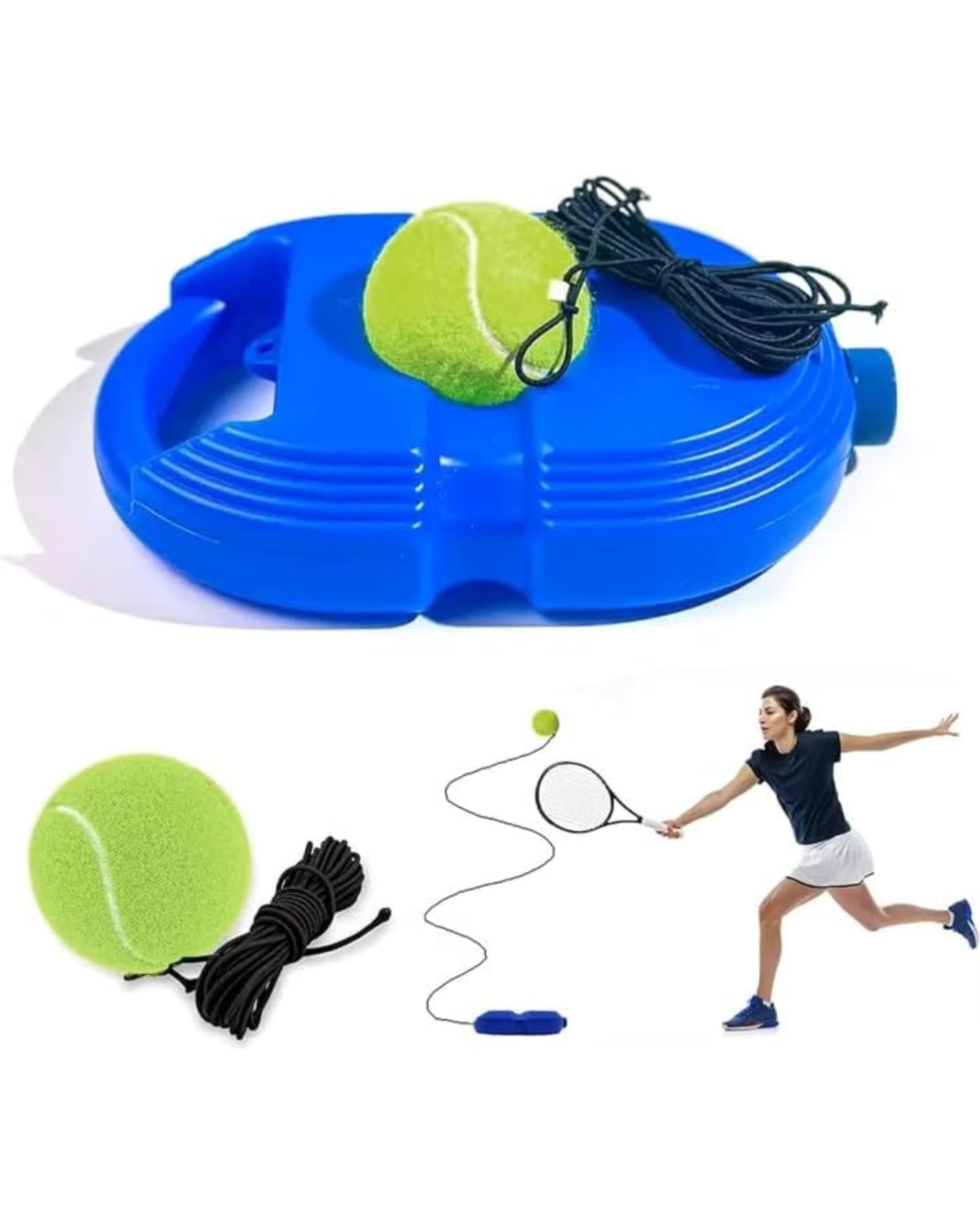 BHALALAS STORE Rubber Self Practice Ball With String,Cricket Trainer Rebound Ball,Tennis Ball,Convenient Solo Tennis Training,Self-Practice Set (No Racket Included, Multicolor23.5 X 16 5Cm) (B0D6KZDMGY) Amazon Price History, Amazon Price Tracker