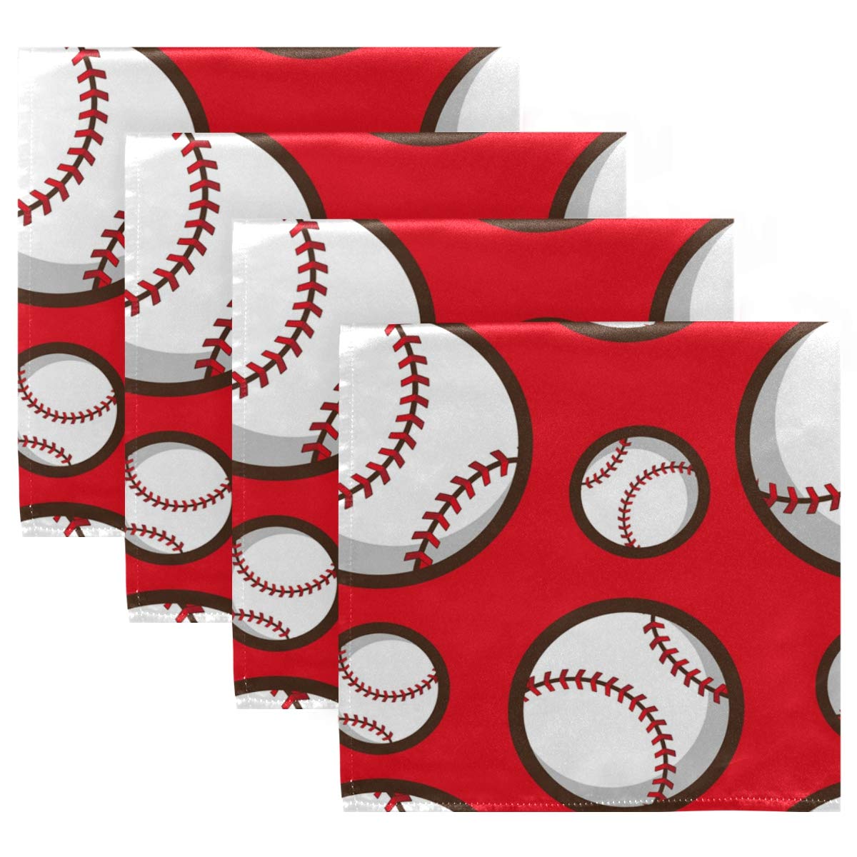Baseball-Servietten, 60 Stück – 33 X 33 Cm – Motiv-Servietten Für Sportpartys, Geburtstage & Mottopartys – Aus Festem Papier