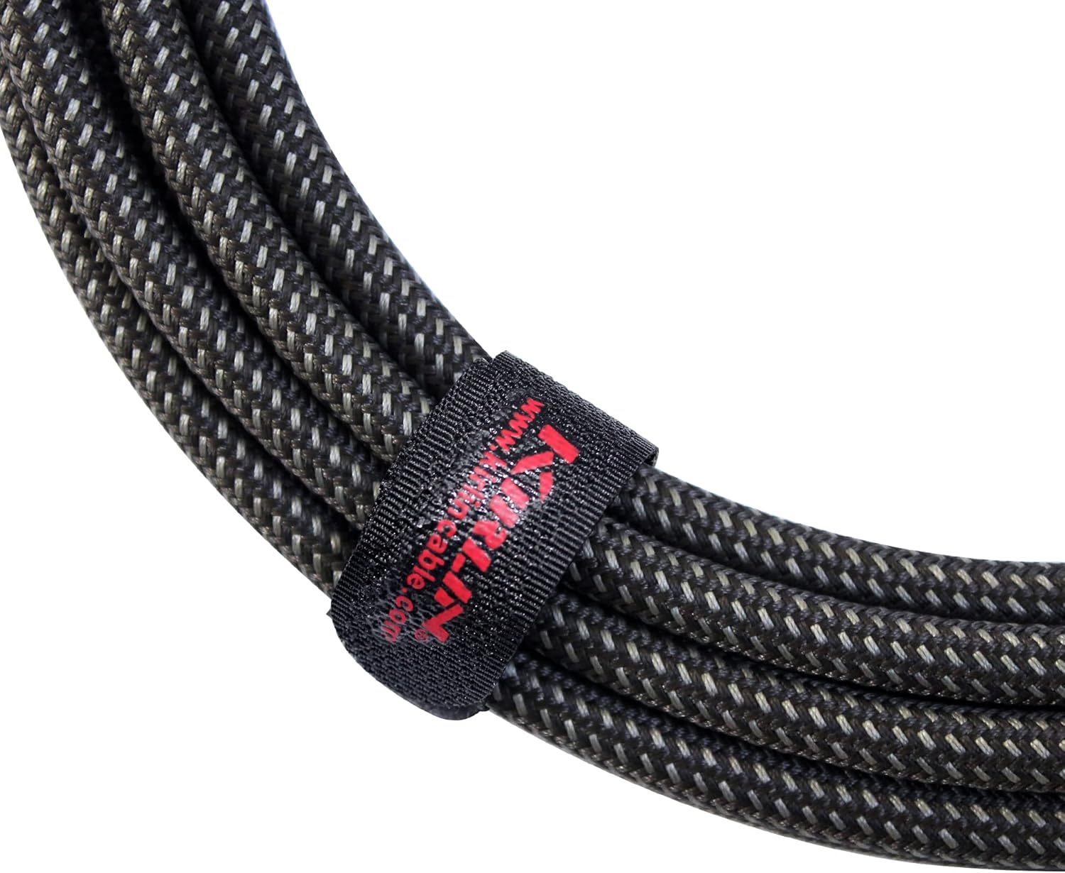 Kirlin Premium Plus Microphone Cable, 20ft, Carbon Gray Woven Jacket