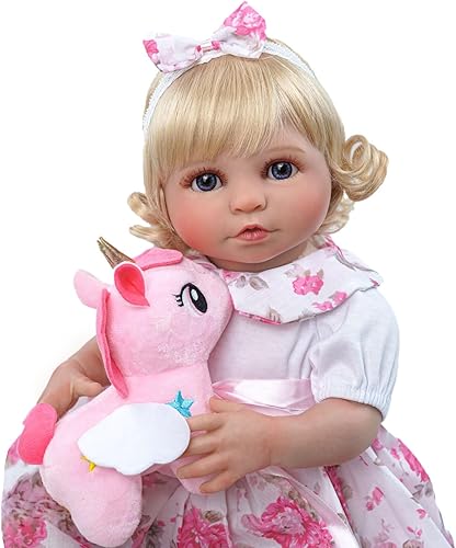 ADFO DreamyDolly - Muñecas de bebé recién nacidas, detalles realistas de cara y cuerpo, sensación de bebé real, piel suave y cuerpo, muñecas
