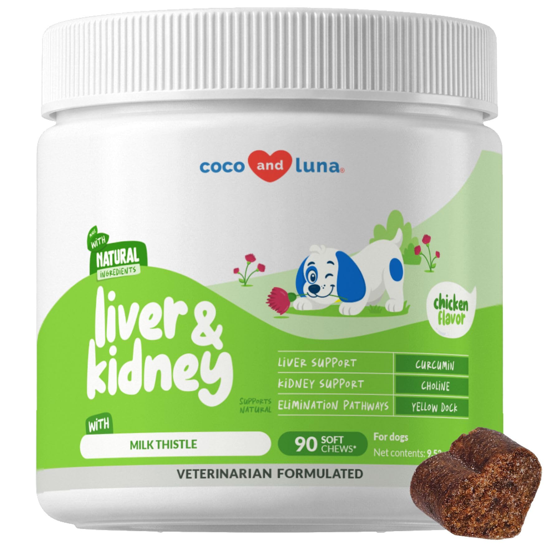 Liver Supplement for Dogs with Milk Thistle for Kidney &amp; Detox Support