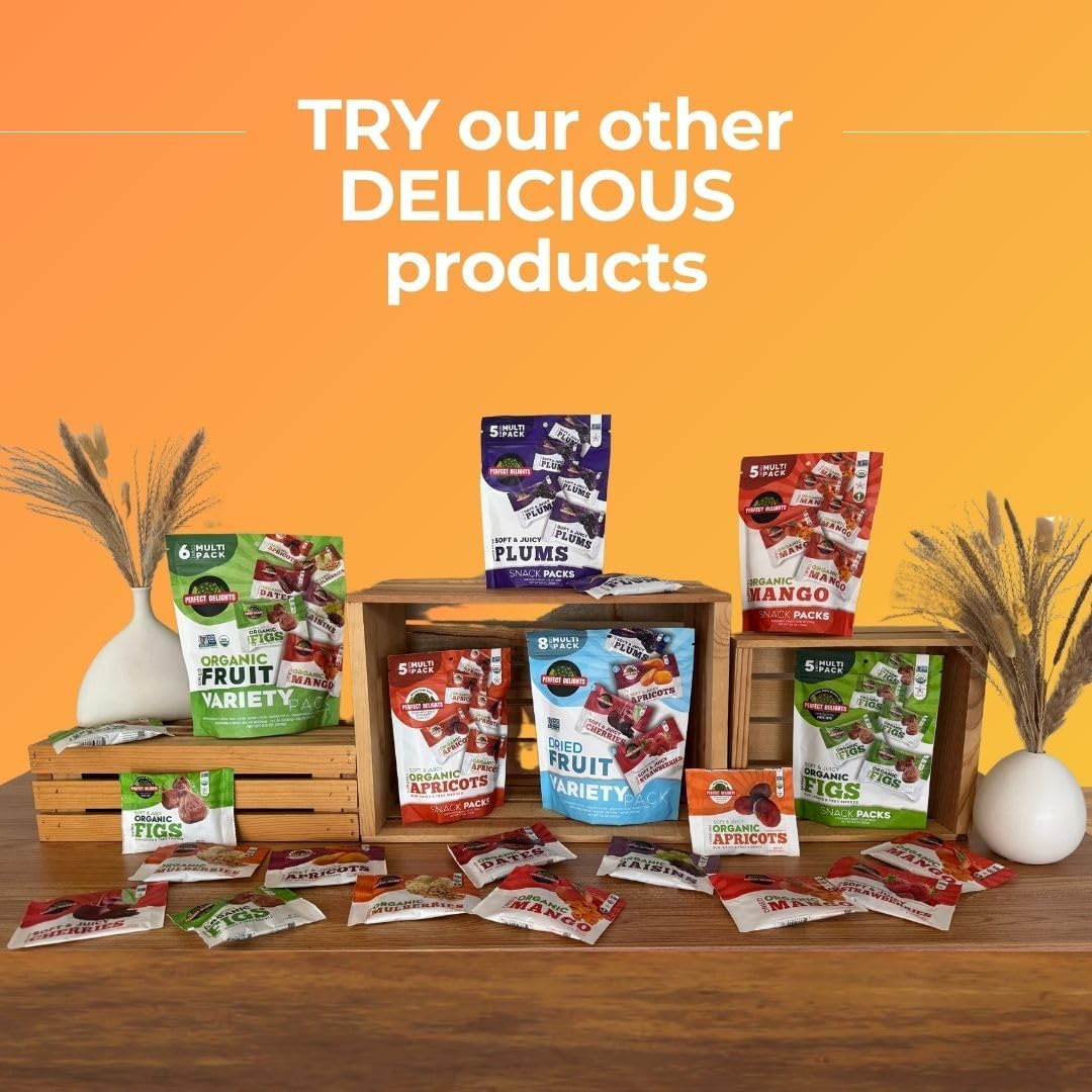 Perfect Delights Sun-Dried Turkish Apricots, Vegan & Healthy Fruit Snack for Kids and Adults - Single Pack (32 oz)