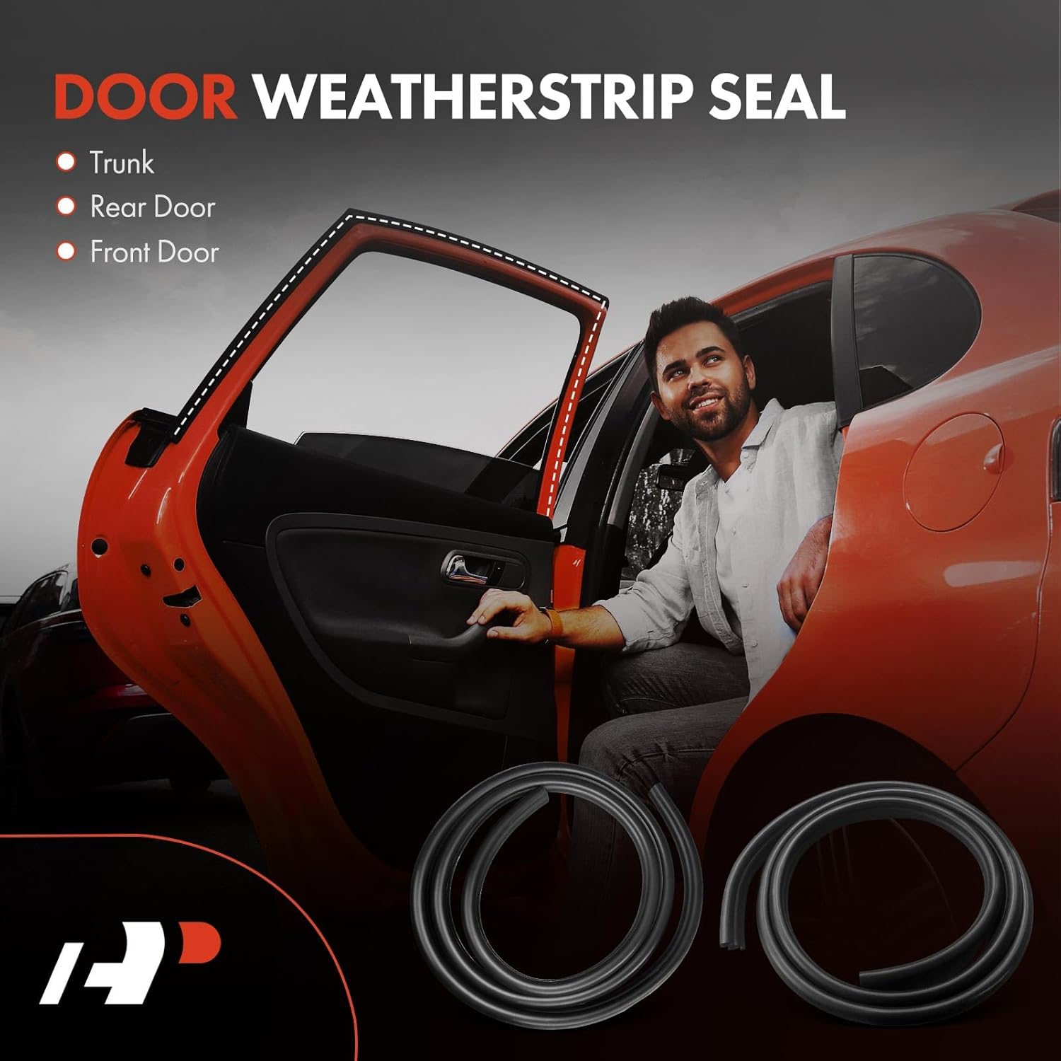 A-Premium 2PCS Rear Car Door Weather Stripping Seal Strips Compatible with Toyota Corolla 2009 2010 2011 2012 2013