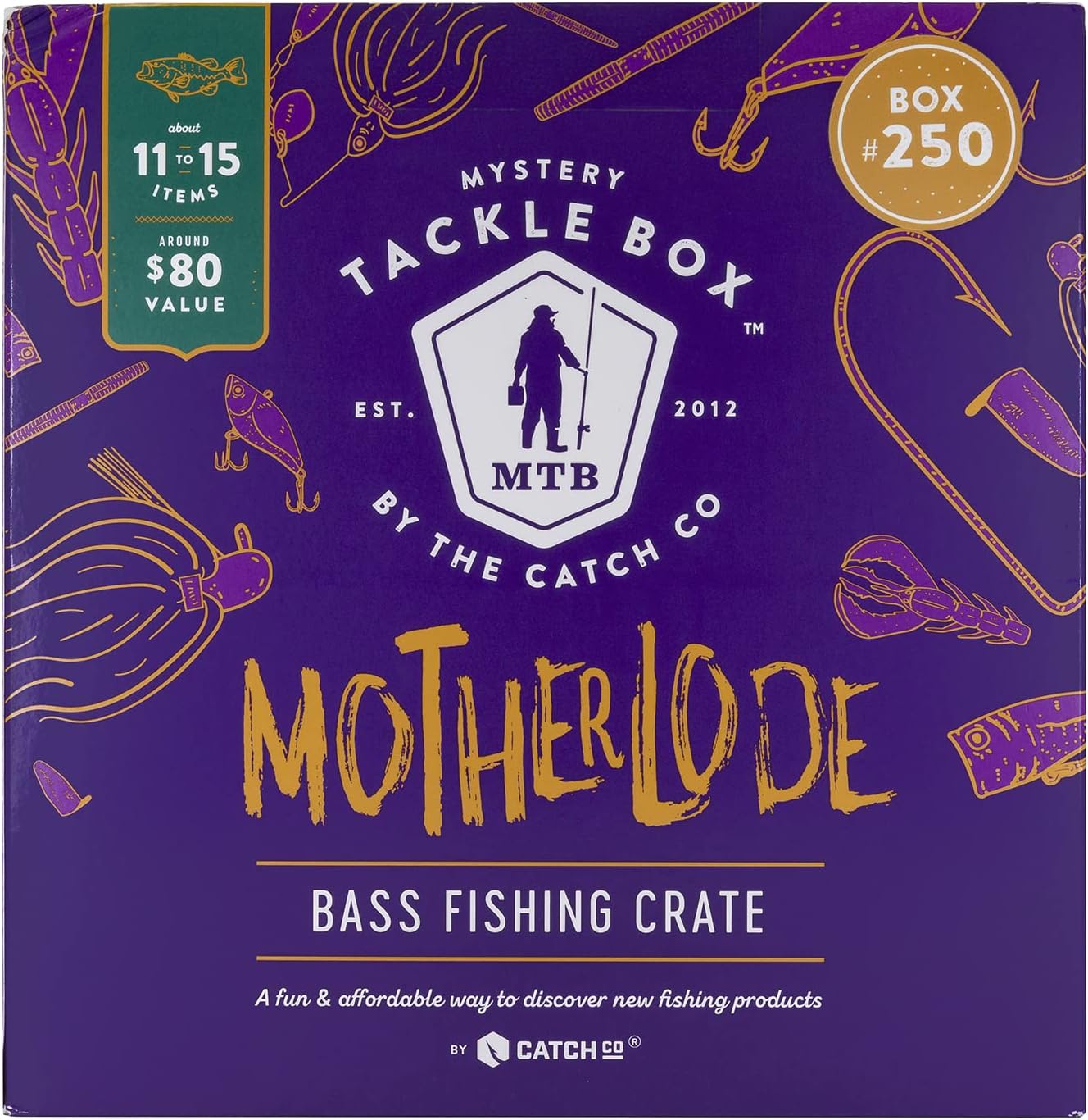 Catch Co Mystery Tackle Box Freshwater Largemouth and Smallmouth Bass Lures Fishing Kit
