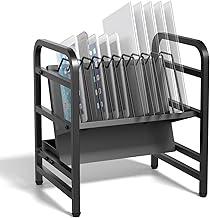 Moricher Chromebooks Charging Station 12-Slot Open Charging and Storage Rack with Leveling Feet for iPads, Tablets and Laptop Computers – Ideal for Classrooms, Offices, and Libraries