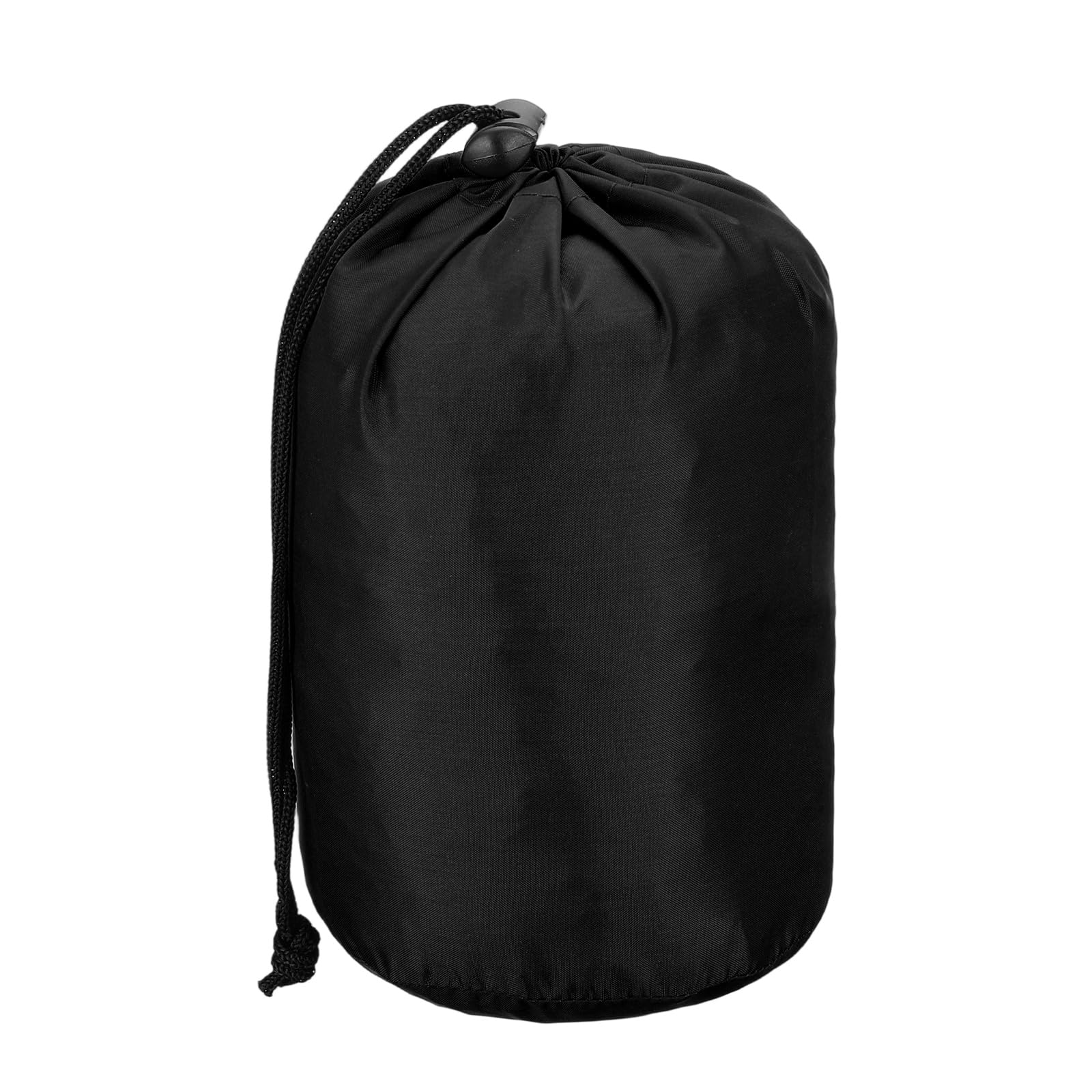 sourcing map 3.9x6.1x6.7 Stuff Sack, Nylon Water Resistant Portable Drawstring Dust Flap Bags Stuff Sack Ultralight Dry Bag for Camping Hiking Backpacking Traveling, Black