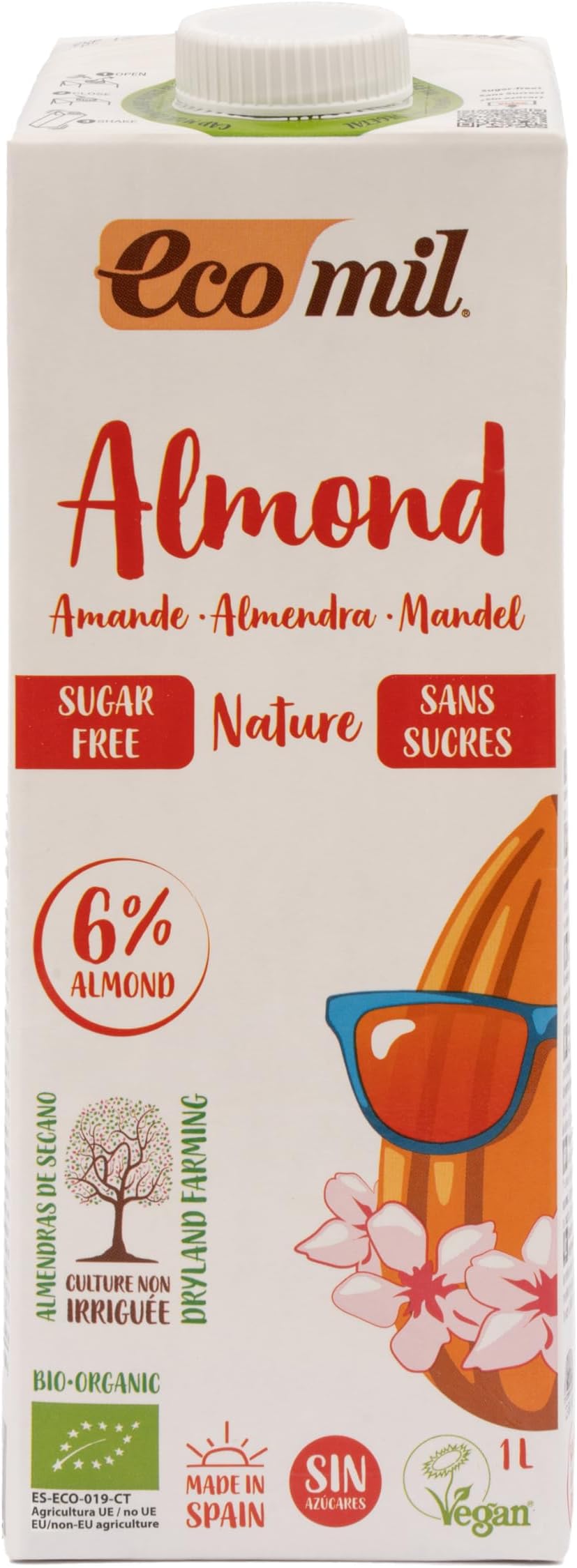 Organic Almond Drink Sugar Free 1Litre