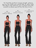 Vista 2 de Sunzel Leggings acampanados para mujer con control de abdomen, cintura cruzada y pierna ancha