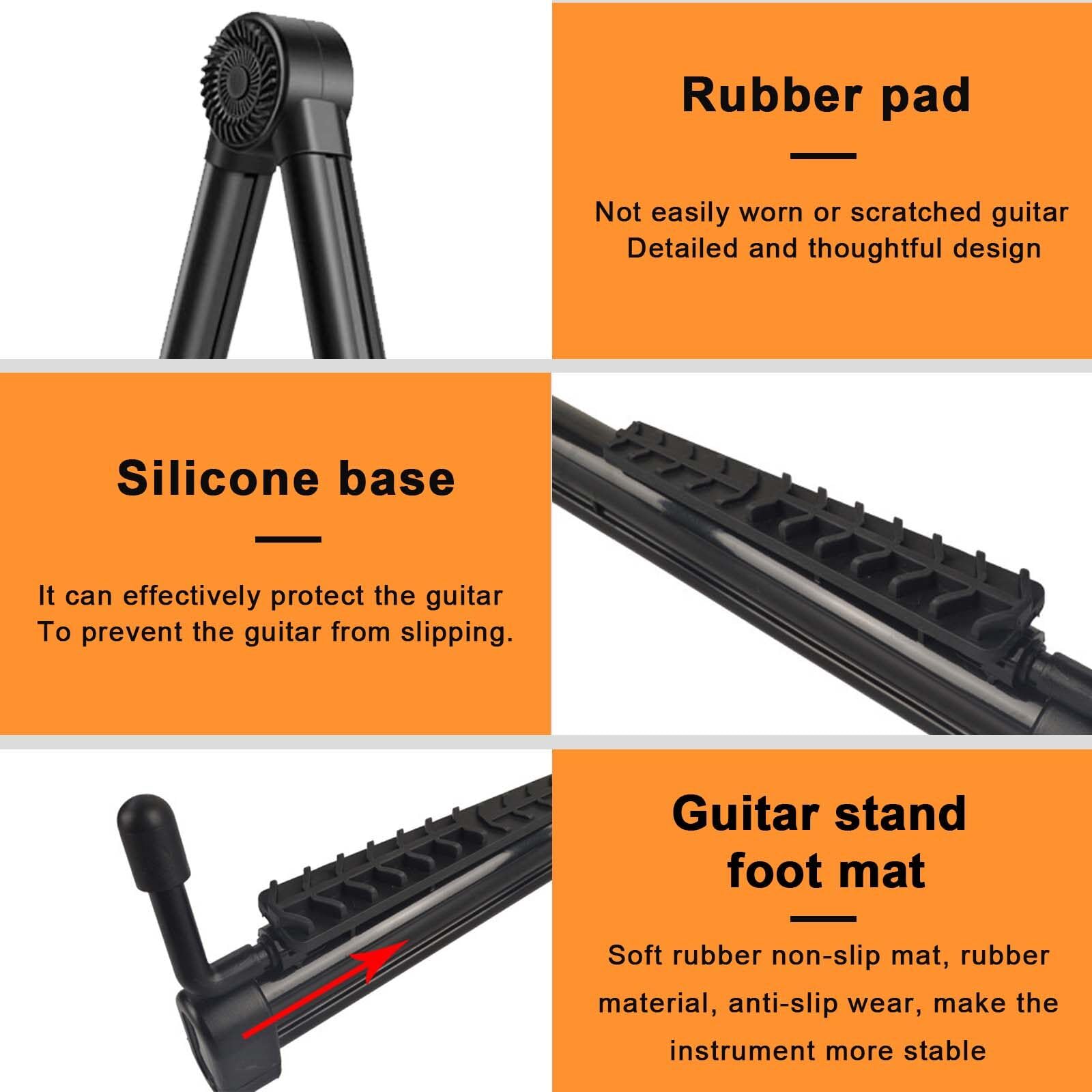 Supporto Per Chitarra Pieghevole A Forma Di A - Universale, Regolabile E Portatile Per Chitarre Elettriche E Acustiche - Foto 2