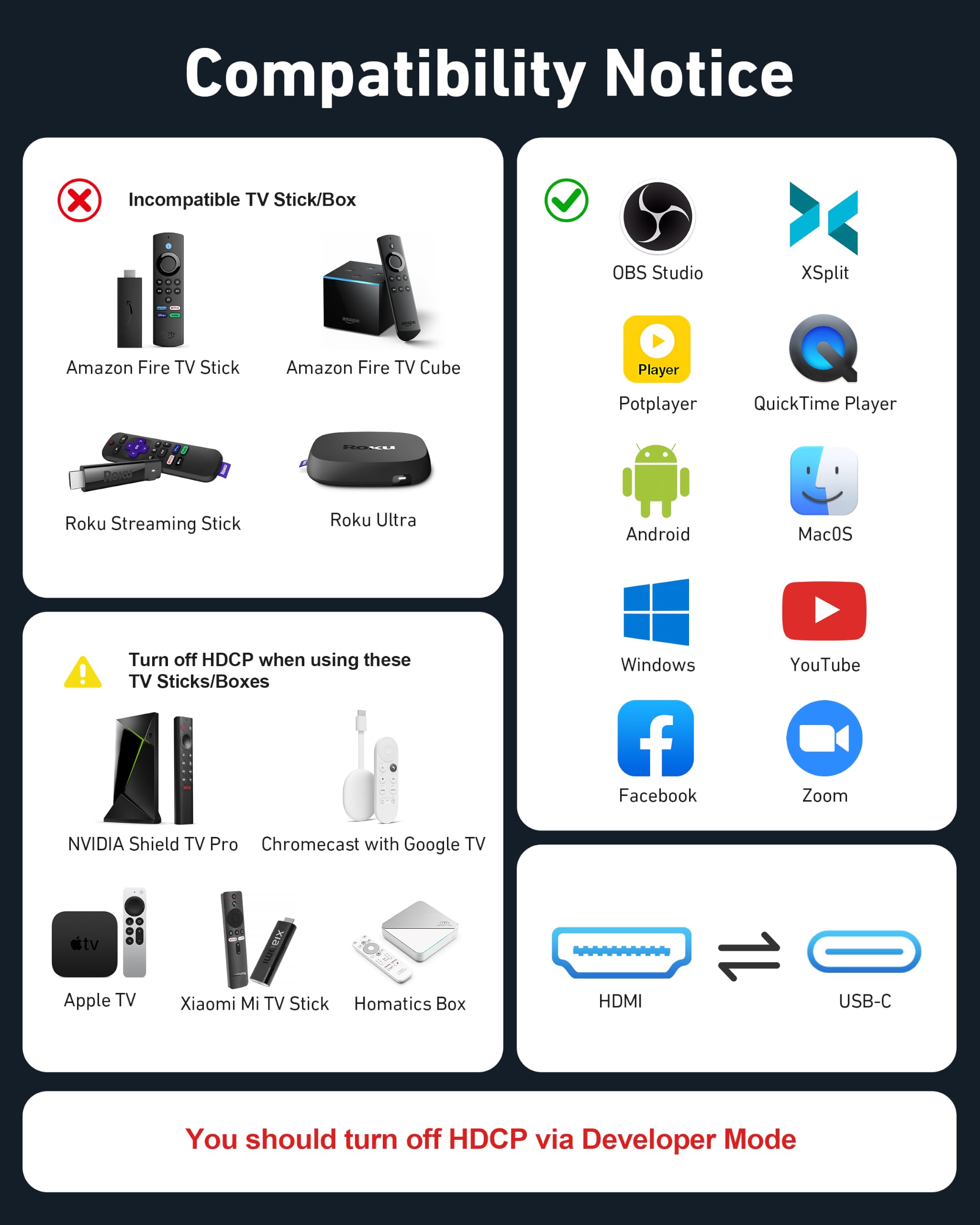 BENFEI Carte de capture vidéo HDMI vers USB-C 4K@60Hz avec sortie boucle, appareil de capture de jeu basse latence 1080P 60FPS pour streaming, jeux, Switch, PS4/5, Xbox, Mac, ordinateur portable