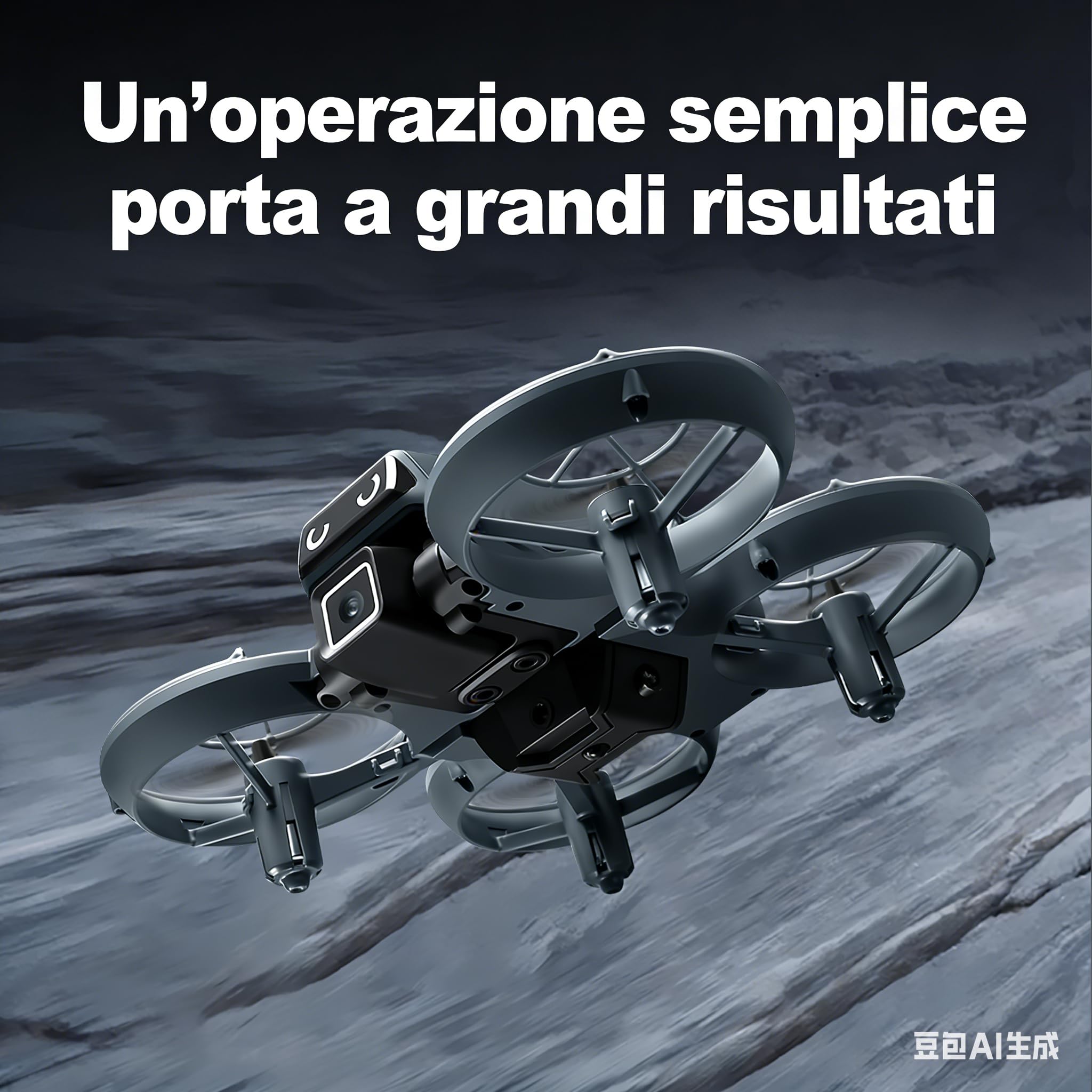 Mini RC Drohne mit Kamera, Propellerschutz, LED-Augenlichter, Hindernisvermeidung, optische Positionierung, 90° Kamera, Höhenhaltung, 360° Flip, Headless Mode, 2 Akkus, perfekt für Anfänger. (Weiß)