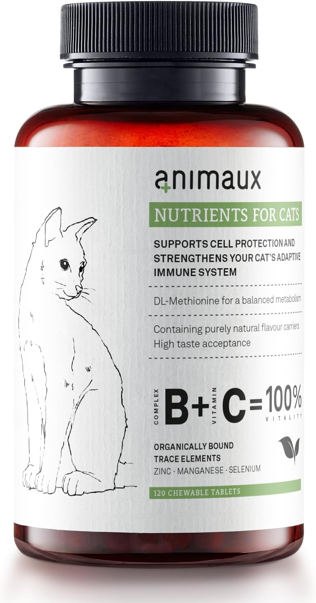 - nutrients for cats All-Natural Cat Vitamins to Support the Immune System and Cell Protection Zinc, Manganese, Selenium Healthy Skin and Shiny Coat 120 Chewable Tablets