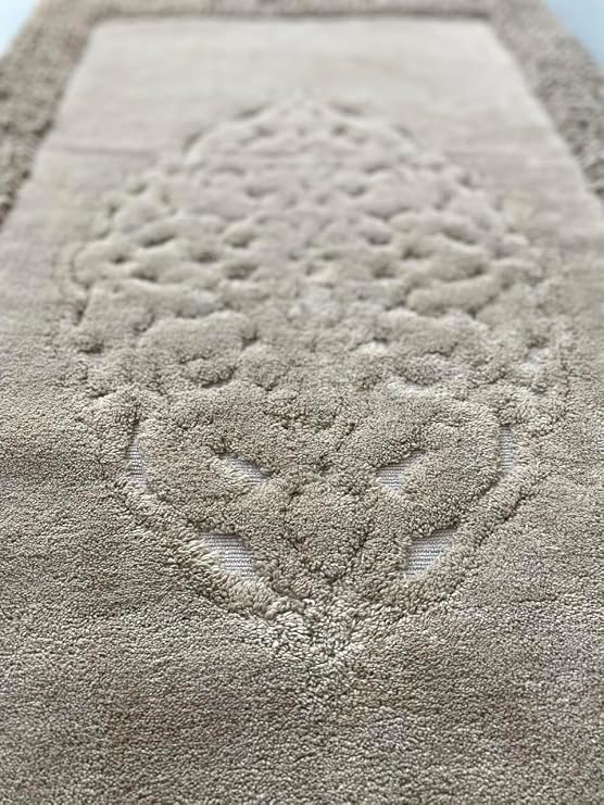 Pamukkent Süper Emici 2'li%100 Pamuk Ultra Lüks Banyo Paspası Seti 60x100 cm ve 50x60 cm (Koyu Kahverengi)