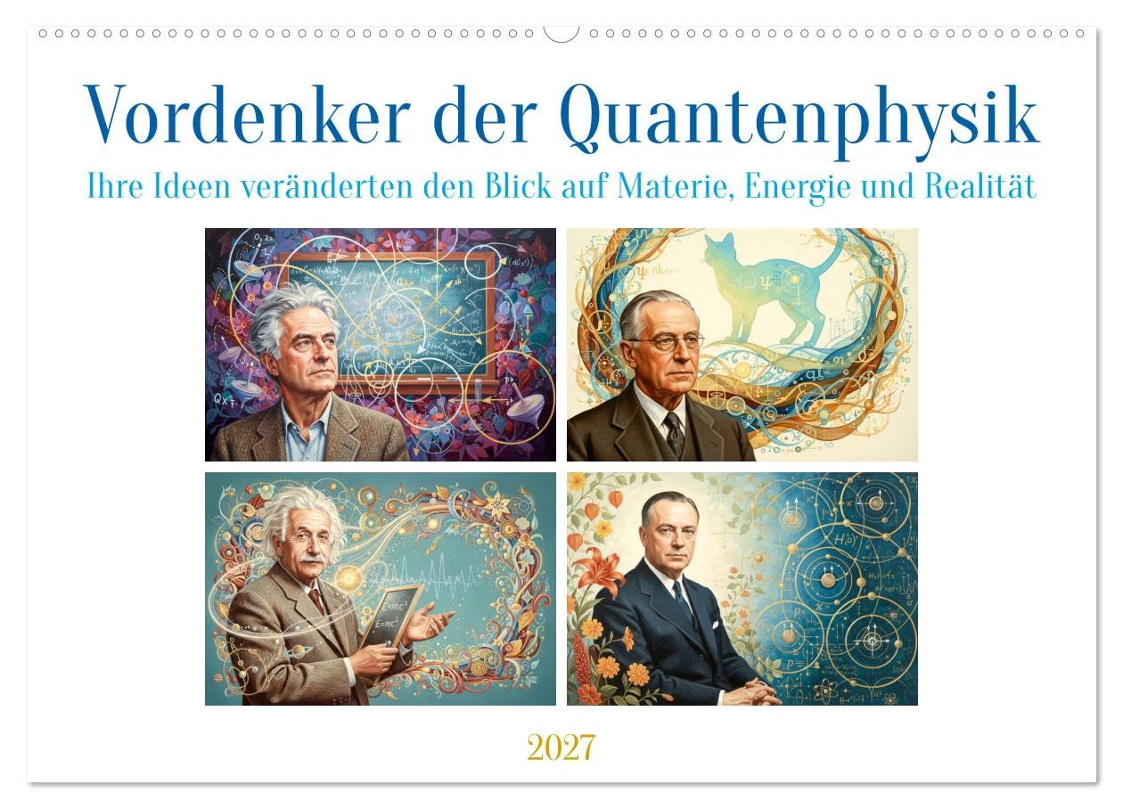 CALVENDO · Vordenker der Quantenphysik (Kalender 2027) | DIN A2 Querformat · Wandkalender · Hommage an die Visionäre, die den Blick auf die Welt der kleinsten Teilchen für immer…