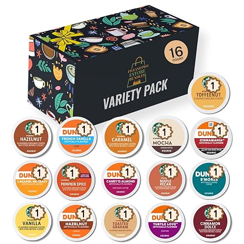 Flavored Coffee Pods Variety Pack – 16ct Sampler with 16