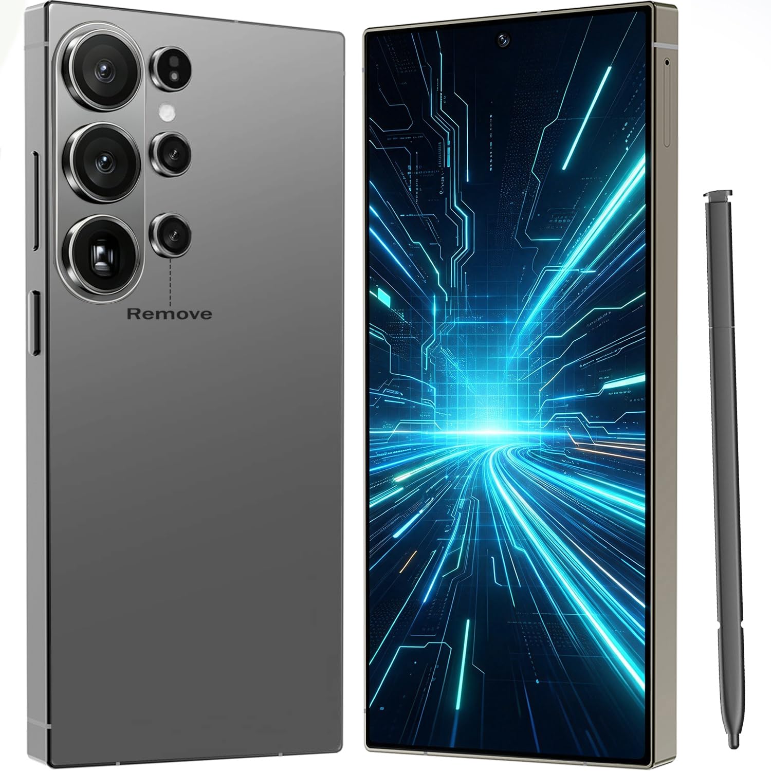 Unlocked Phone I26 Ultra 5G,12GB+512GB Smartphone 7000mAh Long Battery with Tool Pen,108M…