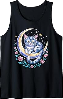 Crescent Moon Asian Australian Mist Tank Top