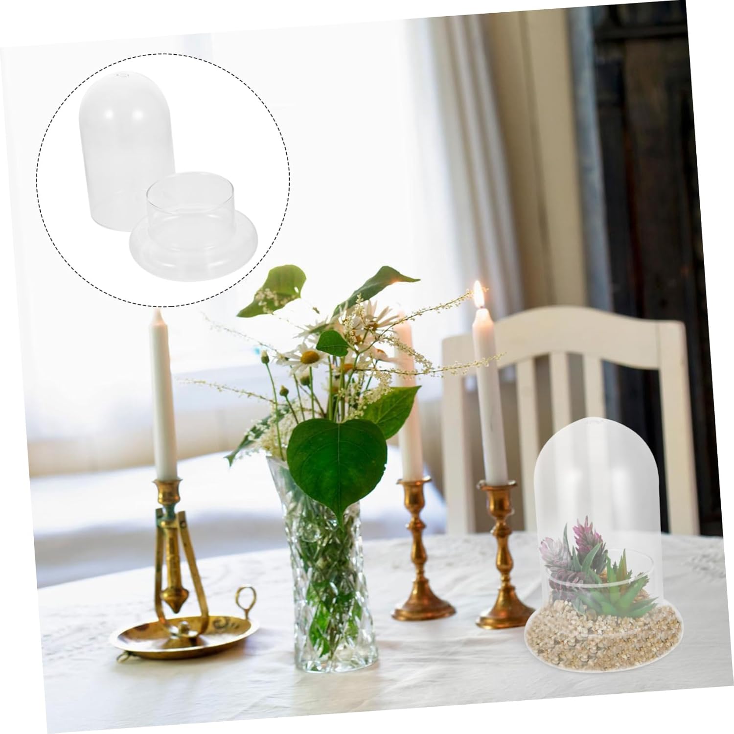 2pcs Micro Landscape Glass Terrarium Bottle for Miniature Decoration Eco-Friendly Decorative Jar for Plants Flowers and Ornaments Home Office and Special Occasions