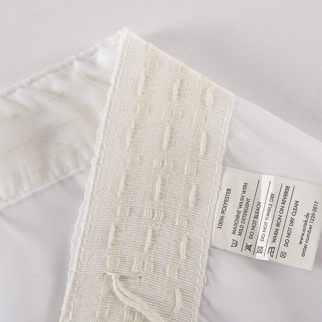Gardinen Store Voile mit Kräuselband, 220x450, Weiß, 610011