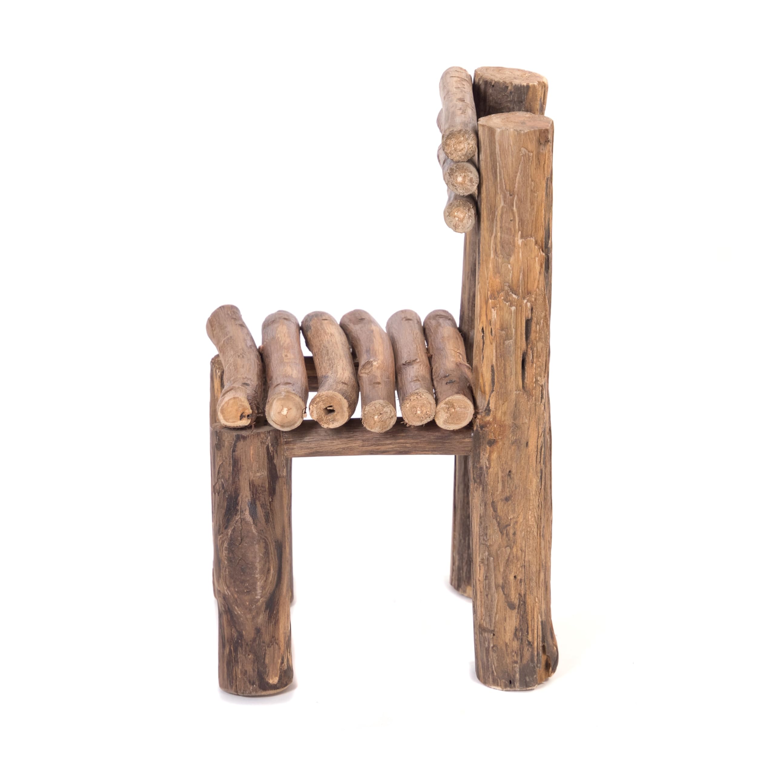 DESIGN DELIGHTS Tabouret à Fleurs en Bois Bloom | Teck Massif, 50x29x29 cm (hxlxp) | pour Plantes Forme de Chaise, Tabouret dappoint en Teck