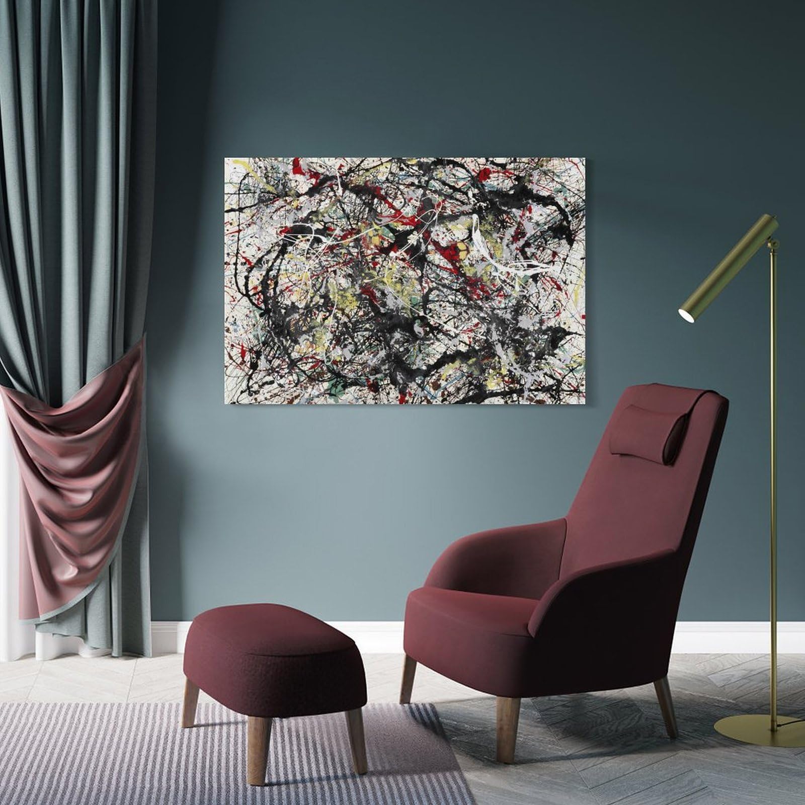 【大幅値下げ】ジャクソン・ポロック 抽象絵画ウォールアート Amazon.co.jp: 123 Life ジャクソン ポロック フリーフォーム