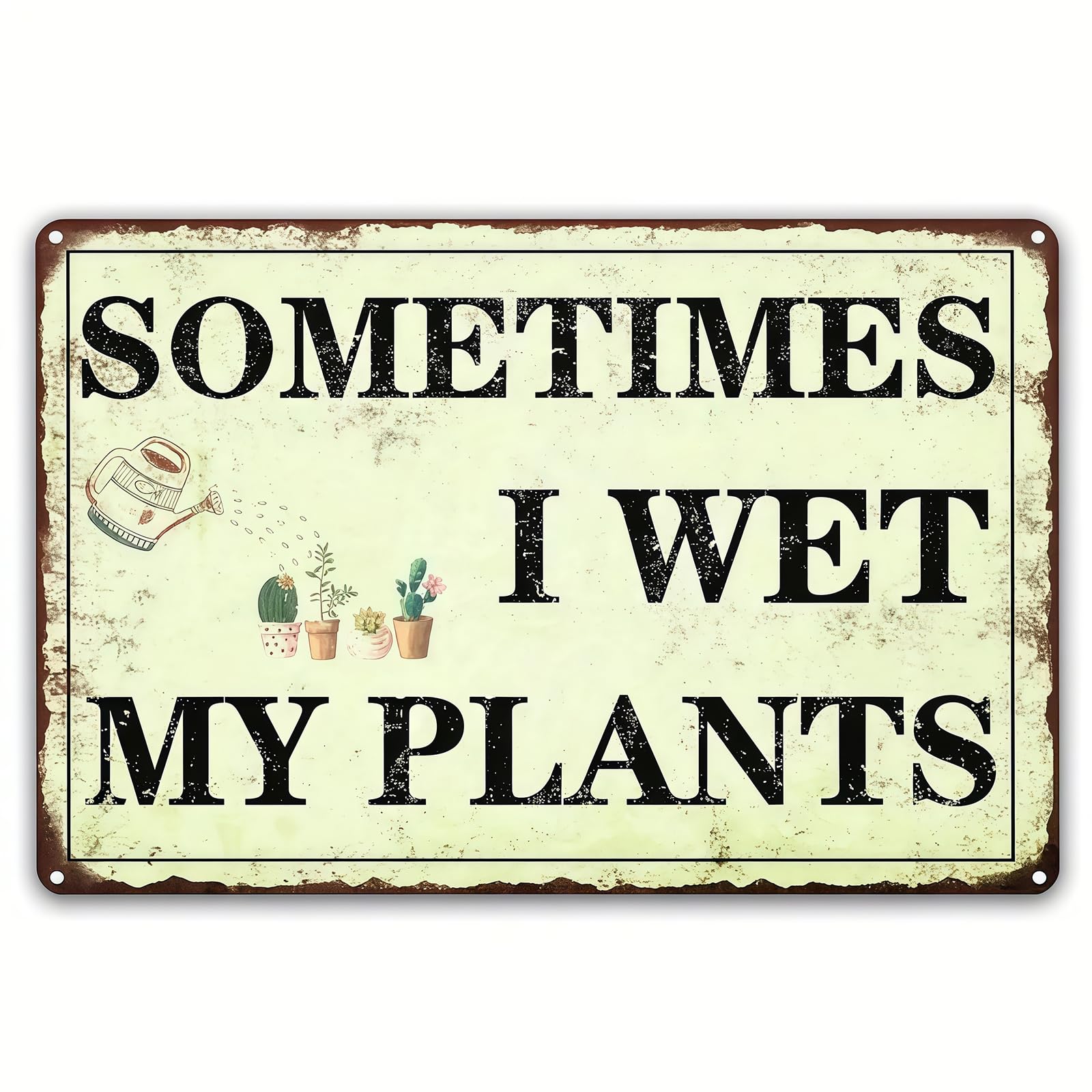 QIANSSE Rustic Metal Garden Plaques,Creative Gardening Gifts