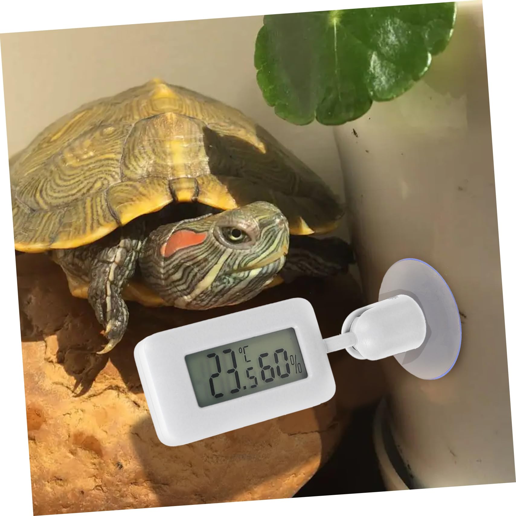 4 Uds Higrómetro De Reptiles Termómetros De Reptiles Termómetro De Tanque Giratorio Termómetro De Pecera Medidor De Temperatura Y Humedad Termómetro Digital Medidor De Temperatura