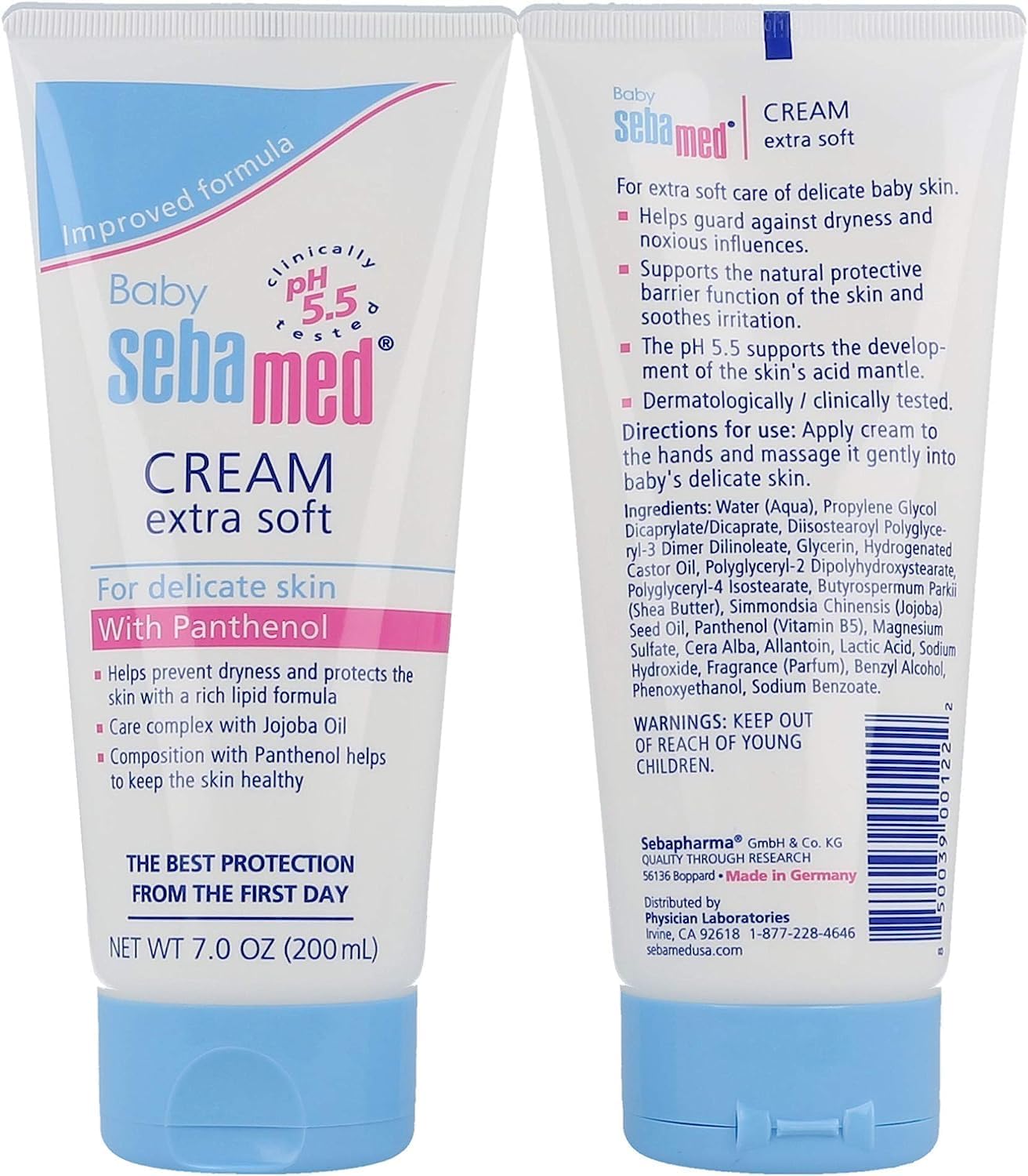 Sebamed Baby Cream Extra Soft, 7 Ounce, 3 Pack