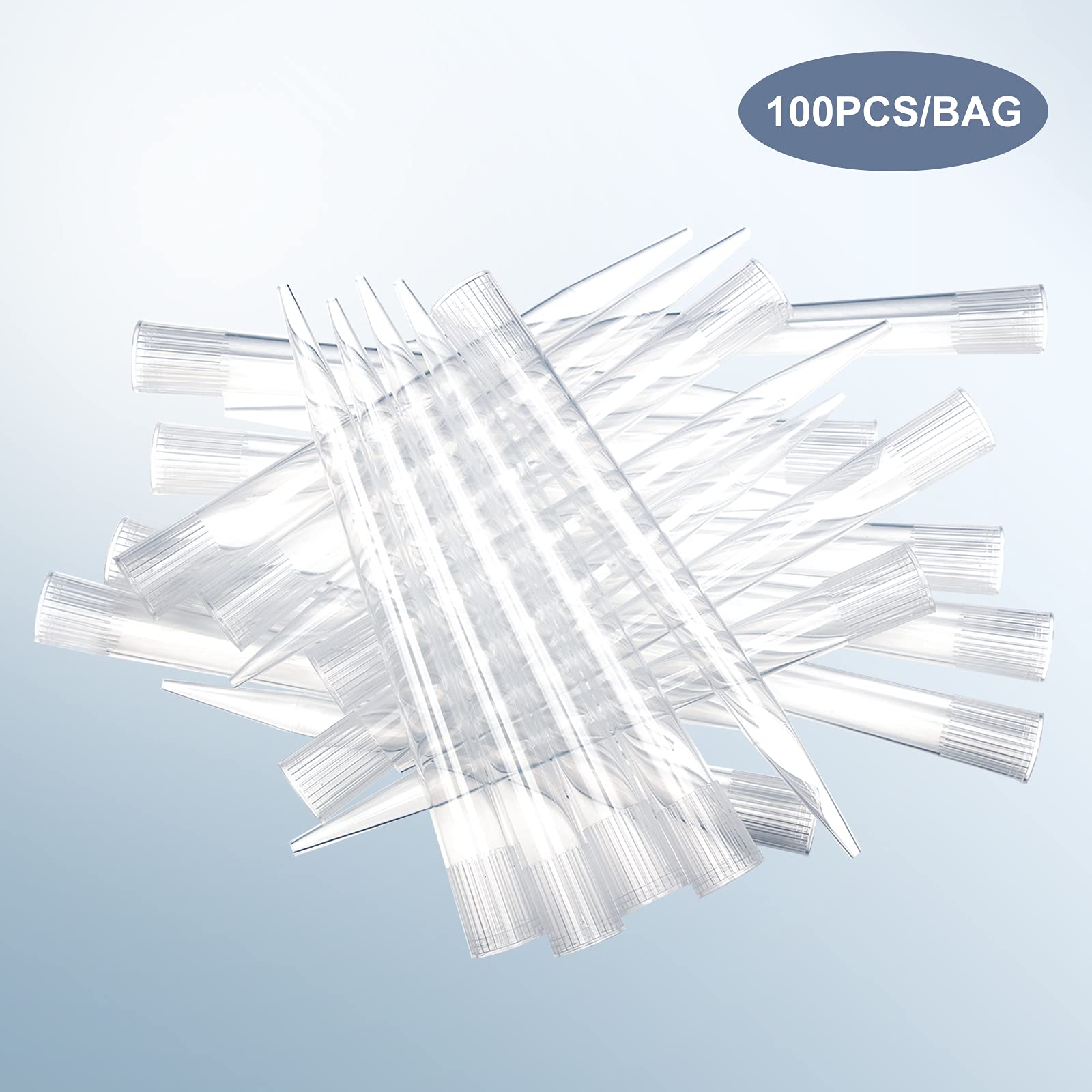 Pipettenspitzen 10ml für 1-10ml Mikropipette, 100 Stück Universale Sterile Pipettenspitze, DNAse and RNAse Free, Autoclavable, Hochtransparentes Material ist leicht zu beobachten