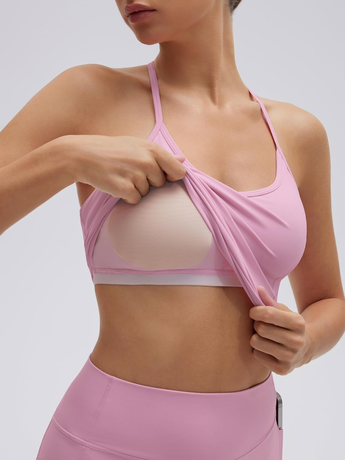 SUUKSESS Women Sexy Workout Sets Padded Sports Bra High Waisted Shorts Outfits - Image 4