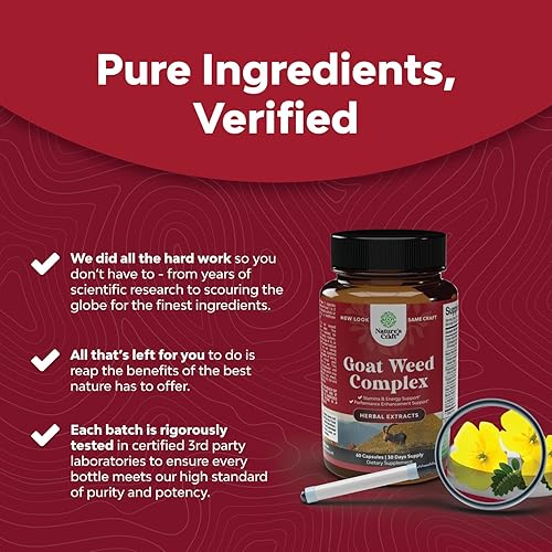 Miniatura 5 de Complejo de extracto de hierba de cabra a base de hierbas mezcla vigorizante con tribulus Saw Palmetto L Arginina y extracto de Tongkat Ali y raíz
