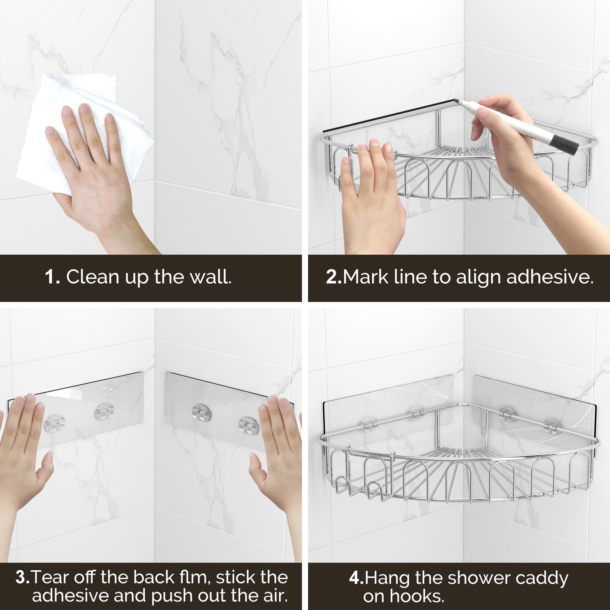 DECOR WALTHER Panier de douche d'angle 'Corner' - Wilhelmina Designs