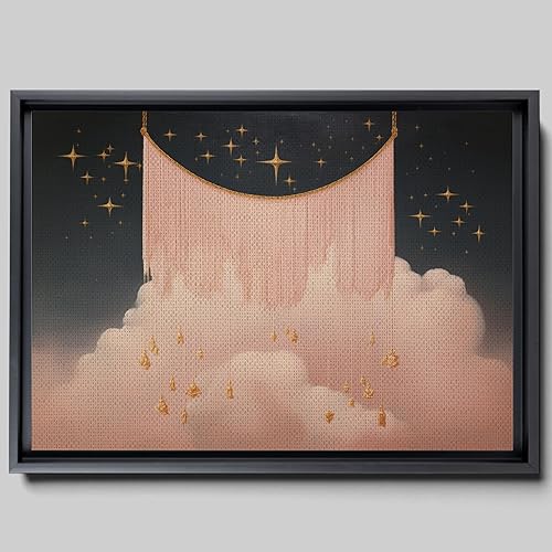 Boho Nursery Wall, cloud Wall Decor Prints Art, moon Art prints, Toddler Bedroom Bathroom Room Playroom Classroom Cute Modern Boho Print