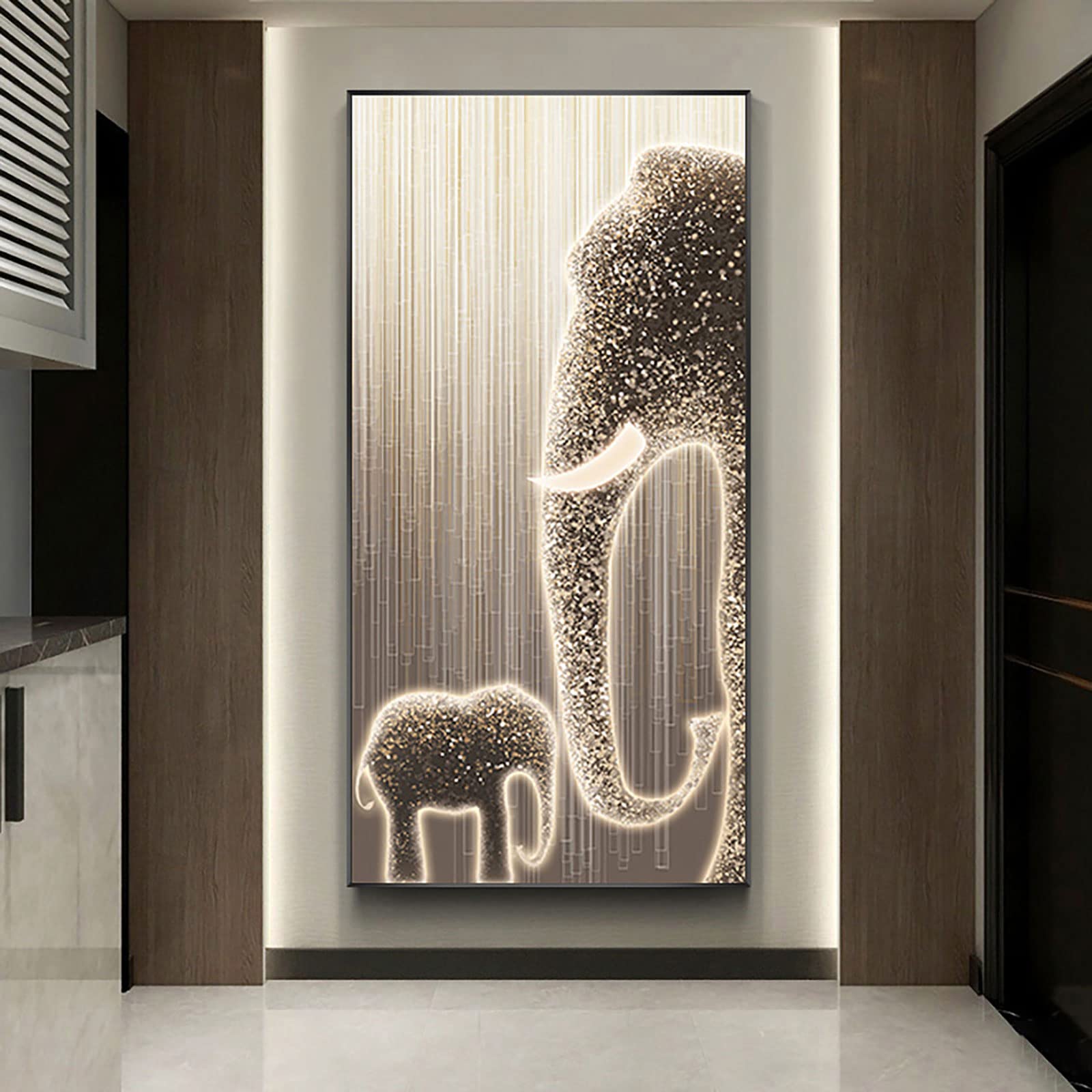 Instarry 5D Diamond Painting Elefant 50x90cm - DIY Diamantbild Groß Mit Zubehör