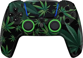 Custom Controllerzz Weeds Controller Bundle Includes Weeds Custom Wireless Controller for PS5, PC & Braided USB-C Cable & Universal Protective Case