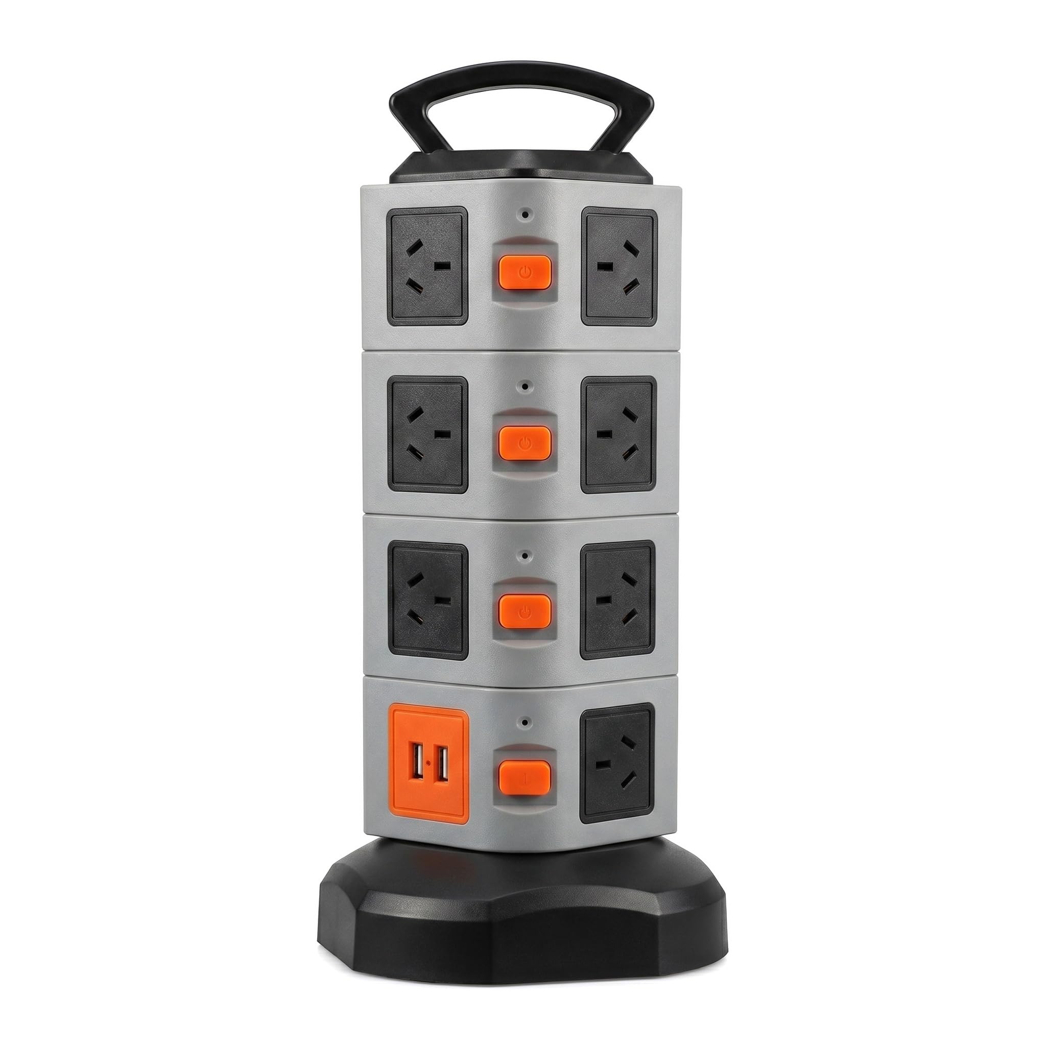 Multipresa con Protezione da Sovratensione E Porte USB - Stazione di Ricarica Multi-Dispositivo E Presa di Prolunga con Spina Americana per La Sicurezza di Casa E Ufficio.