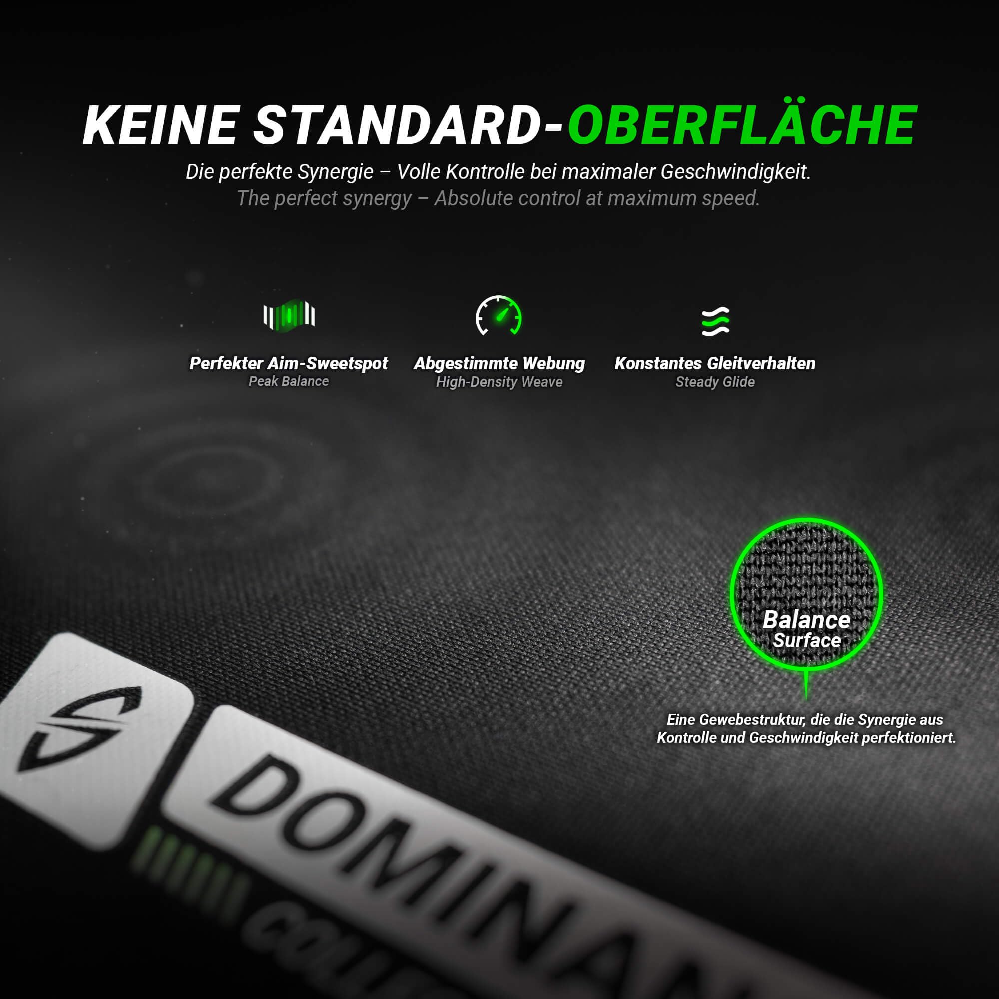 SensoryBoost SilverSHIFT – Balance Gaming Mauspad XXL (100×50 cm) Hybrid-Oberfläche für Speed & Kontrolle - Ultra Smooth, 3 mm, Flacher Rand & rutschfest - Premium Schreibtischunterlage