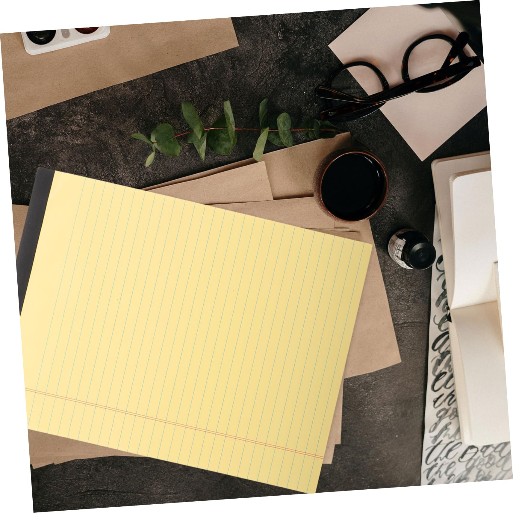 Quaderno a Righe A4 Giallo 6 Pezzi Blocchi Legali Strappabili per Appunti Scuola Lavoro con Suddivisione Sezioni Organizzazione Forniture per Insegnanti