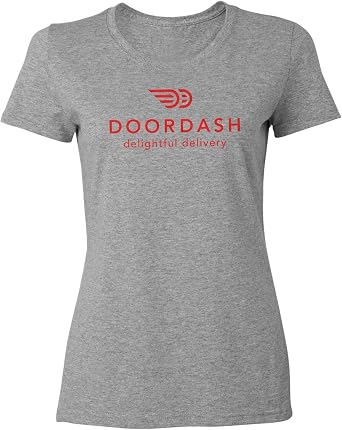 Door Delightful Delivery - Food Delivery Humor Ladies Crewneck T-Shirt