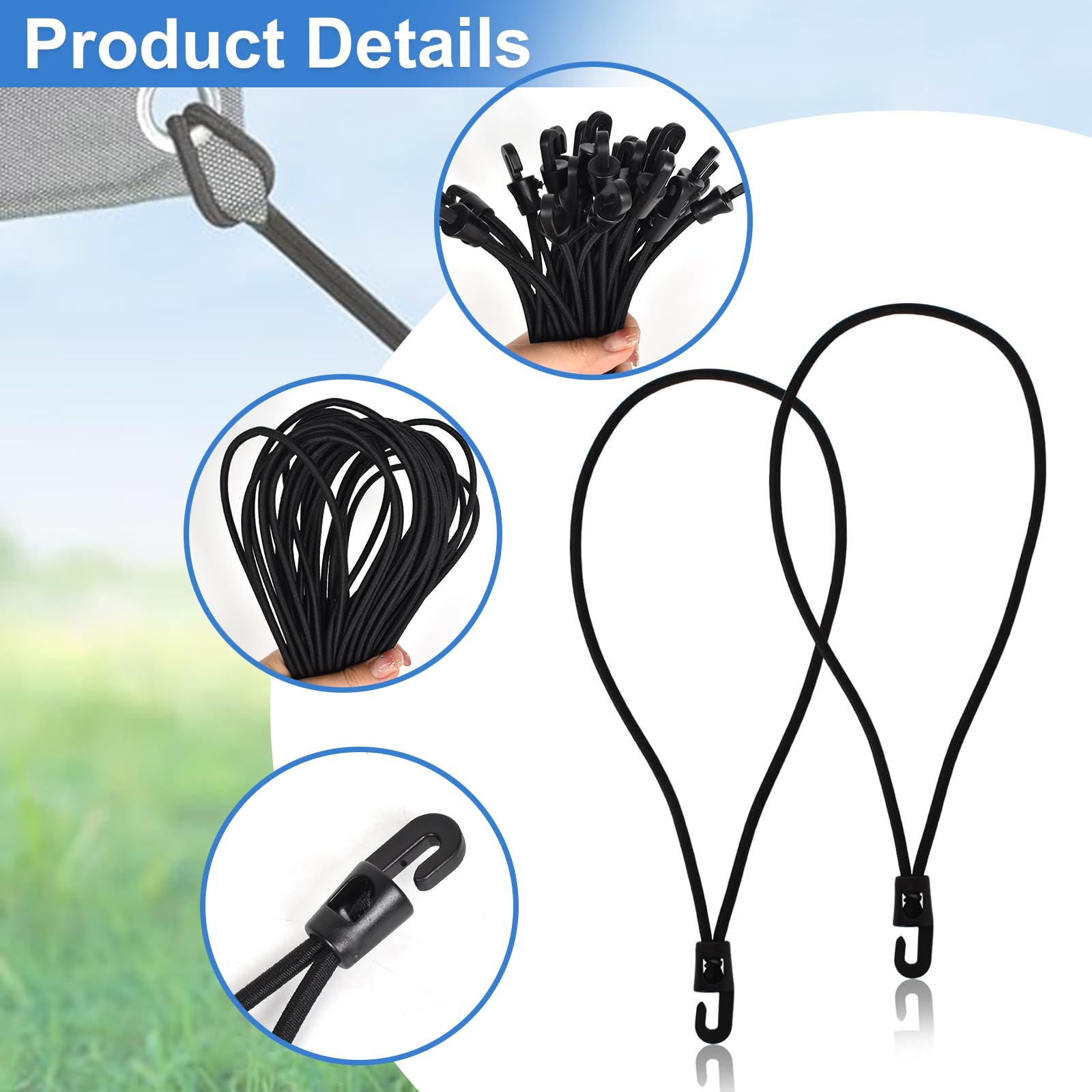 spanngummis für sonnensegel 20er Set Spanngummi mit Haken - 30 cm Elastische Gummispanner sicheres Befestigung, Camping & Gepäck Schwalbe Lugano T3 Gummi-Kederleiste zur Anbringung Farbe:Silbergrau
