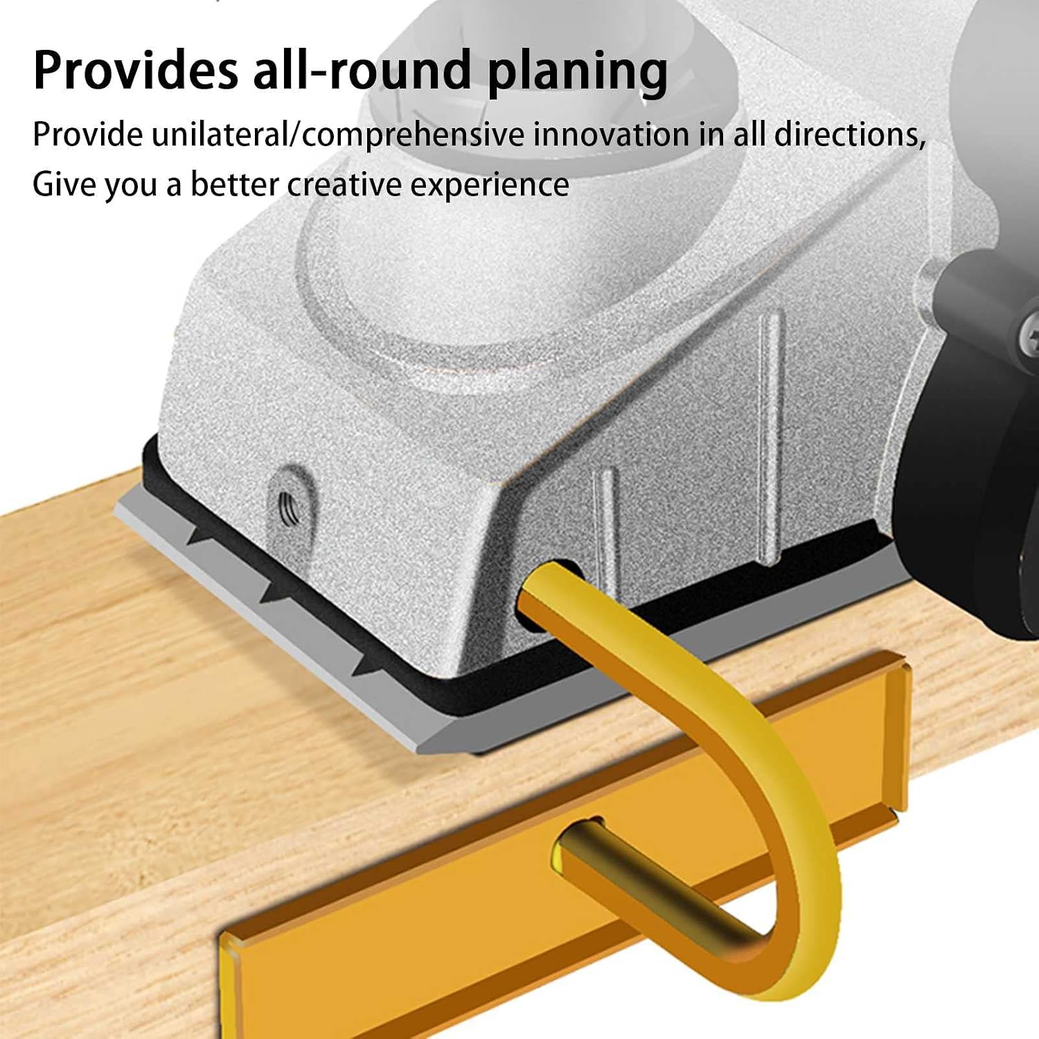 Electric Hand Planer,Corded for Woodworking Handheld Planer,Adjustable Cutting Depth,2 Side Blowing Chips,3.23 Inch Cutting Width