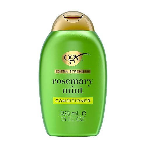 OGX Acondicionador refrescante extra fuerte para cuero cabelludo + menta de romero, acondicionador nutritivo para el cabello y el cuero cabelludo